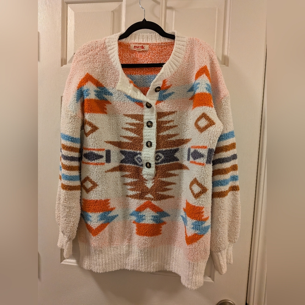 mark. Women's Multicolor Patterned Sweater - image 1